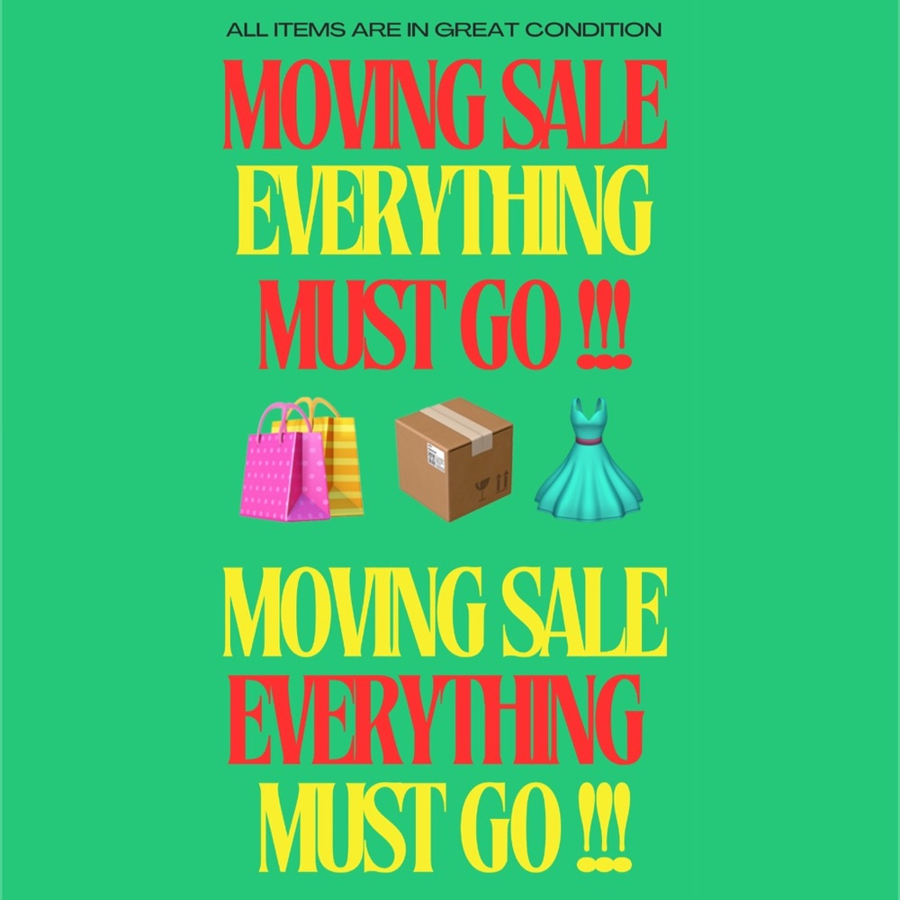 Moving Sale $$$